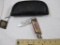 Franklin Mint Collector Knife, Chevrolet 1941 Pickup, with pouch, 7 oz