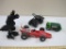 4 piece Tim-Mee Toys Red Plastic Indy Car, 1984 Hasbro Cobra Jeep Black 4X4, 2008 Tonka Green