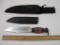 12 1/2 inch Native American Sheath knife with nylon sheath, 15 oz