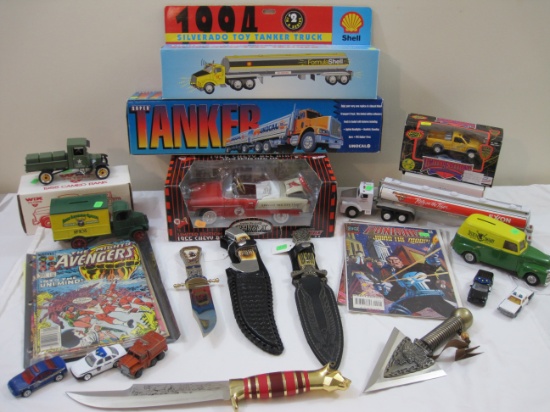 Hess Trucks, Diecast, Knives and More