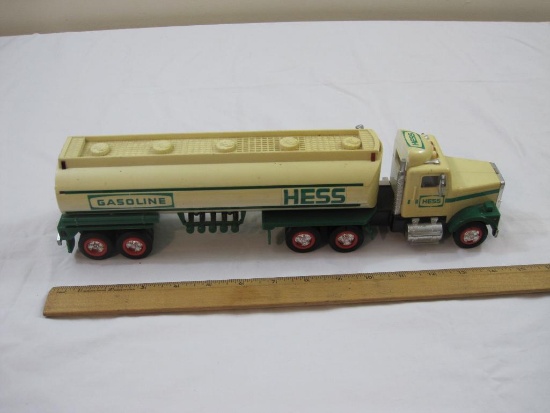 1990 Hess Gasoline Toy Tanker Truck, battery operated features, used, 1 lb 3 oz