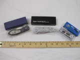 3 Frost Cutlery pocket knives, Delta Ranger, Fire Fighter and Super Knife, NIB, 8 oz