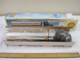 1998 Shell Gasoline Gold/Platimum Toy Tanker Truck, #6 in series, serial #07303, battery operated
