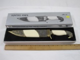 15 inch Eagle Handle, stainless hunting knife, with decorative sheath, in box, 2 lbs 5 oz