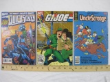 Comic Books, Uncle Scrooge #169, Quick Silver #1 and GI Joe #128, 9 oz