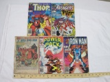 Comic Books, The Mighty Avengers #247, The Mighty Thor #348, Iron Man #186, Power Pack #3 and Thing