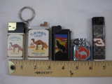5 Lighters, Marlboro Unlimited, Camel Filters, Camel (silver toned), Dale Earnhardt #3 and Camel
