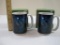 TWO Raven and Moon Ceramic Mugs with boxes, marked Thailand, 2 lbs 5 oz