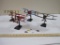 FOUR Plastic Model Airplanes from New Ray with display stands including Fokker D.VII, SPAD S. VII,