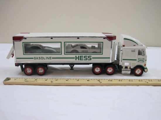 1997 Hess Toy Truck with 2 Racers, see pictures for condition, 1 lb 10 oz