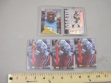 5 Premium NFL Football Trading Cards including 3 Autographed AC Tellison Authentic