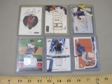 6 Premium Baseball Cards including signed Rick Ankiel Limited Edition, John Olerud game-worn jersey,