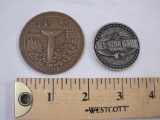 Two Collector's Tokens/Medals including 2001 MLB All-Star Game Seattle and 1931 New York Herald