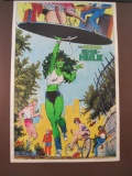 The Sensational She-Hulk Poster, 1984 Marvel, poster contains staple holes and tear at bottom, 34