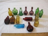 Lot of Vintage Small Colored Glass Bottles, 1 lb 13 oz