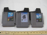 THREE Nintendo NES Game Cartridges including Gyromite (5 Screw), Xenophobe, and Kung Fu (5 Screw),
