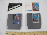 TWO Nintendo NES Game Cartridges with instruction booklets including Snake's Revenge and Ikari