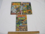 THREE Astonishing Tales Featuring KAZAR Comic Books Issues 3, 6, and 12, 1970-1972, 6 oz