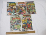 FIVE Marvel Peter Parker, The Spectacular Spider-Man Comic Books Issues 2, 3, 4, 12, & 14, 1977, 9