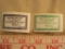 Two South Carolina Feed Stuff Inspection Tax stamps, 5 pounds and 10 pounds