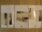 Eight small cards from China, circa 1901, that feature black laquer artwork