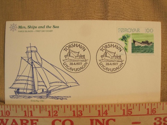 Faroe Islands Sloop Rig, 1760 First Day Cover