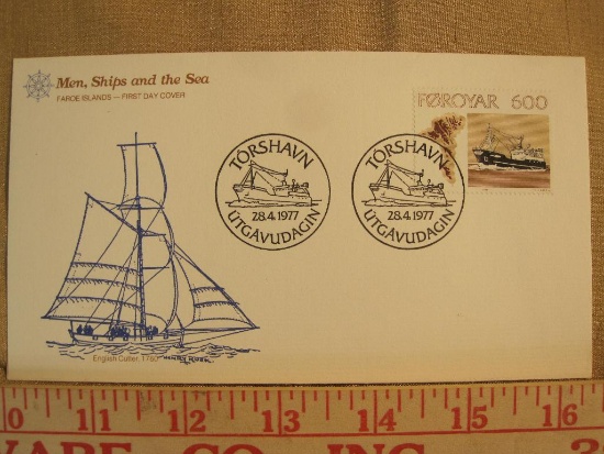 Faroe Islands English Cutter, 1760 First Day Cover