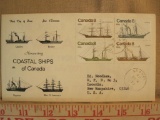 First Day of Issue honoring Coastal Ships of Canada, with Quadra, Beaver, Neptune, Wm. D Lawrence