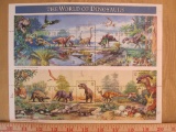 The World of Dinosaurs sheet US stamps Scott # 3136