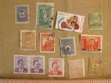 Lot of canceled Turkey postage stamps