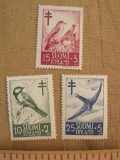 Three foreign postage stamps from Finland