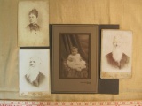 Four vintage portrait photos