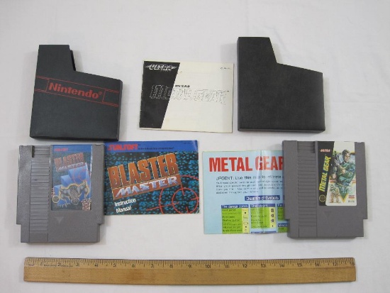 TWO Nintendo NES Games including: Blaster Master and Ultra Metal Gear, with instruction booklets, 10