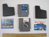 TWO Nintendo NES Games including: Milon's Secret Castle and Maniac Mansion, with instruction