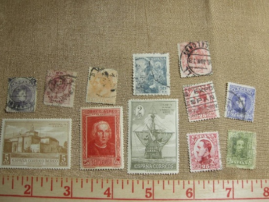 One block of Spain postage stamps