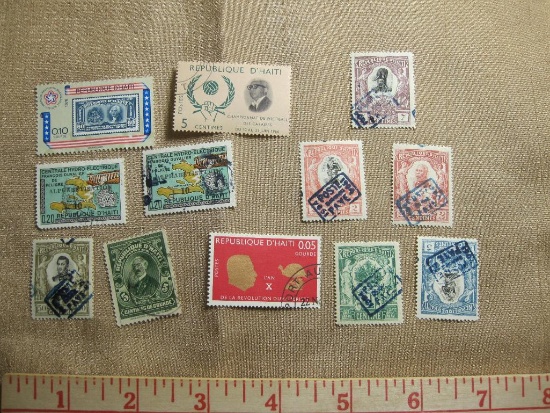 Lot of used Haiti postage stamps