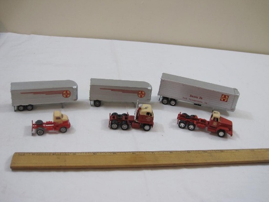 THREE Santa Fe Trucks and Trailers including ERTL and more, 10 oz