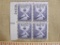 One block of four 3 cent NATO US stamps, Scott # 1008