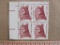 Block of 4 1982 13 cent Crazy Horse US postage stamps, # 1855