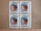 Block of 4 1976 13 cent postage stamps honoring Clara Maass, #1699