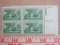 Block of four 3 cent Sagamore Hill, Oyster Bay NY US stamps, Scott # 1023