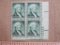Block of four 1 cent Washington US stamps, Scott # 1031