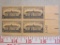 Block of four 3 cent 200th Anniversary of Nassau Hall US stamps, Scott # 1083