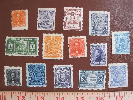 Lot of mostly canceled Honduras postage stamps