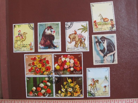 Lot of used Sharjah & Dependencies postage stamps