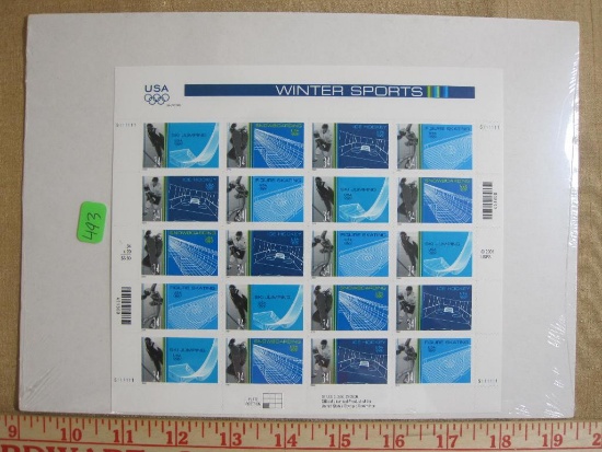 Olympic Sports 34 cent Full Pane, Scott # 3555a