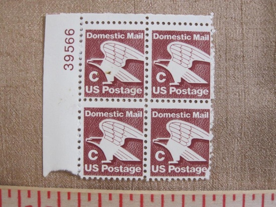 Block of 4 Domestic Mail C US Postage stamps
