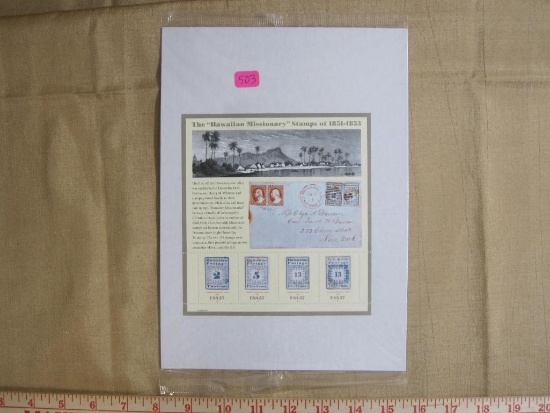 The "Hawaiian Missionary" Stamps of 1851-1953 37 cent Full Pane, Scott # 3694