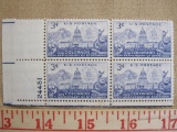 Block of four 3 cent 75th Anniversary of Colorado Statehood US stamps, Scott # 1001