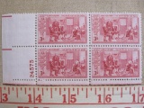 One block of four 3 cent Birth of Betsy Ross US stamps, Scott # 1004